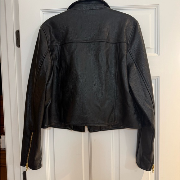 Blank NYC Black Moto Jacket with Gold Accents - Picture 4 of 5